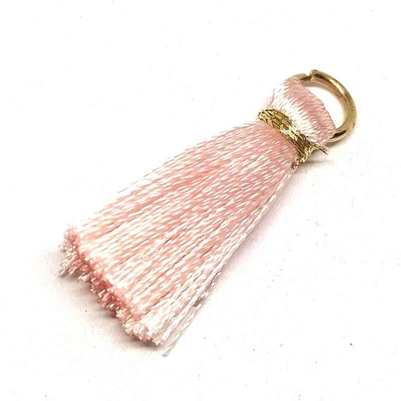 Borla decorativa lisa de alta calidad 24/27mm Nylon Light Pink - - Crystaldreams Abalorios