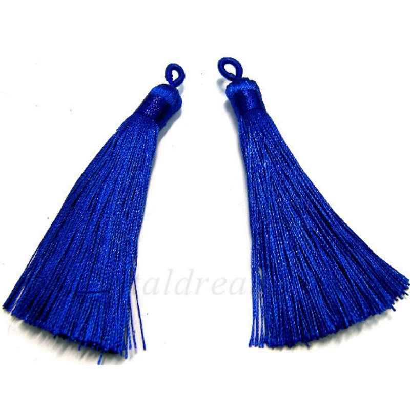 Borla lisa de alta calidad 75mm - Poliester - Blue - - Crystaldreams Abalorios