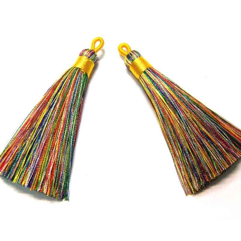 Borla lisa de alta calidad 75mm - Poliester - Multicolor - - Crystaldreams Abalorios