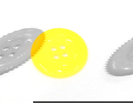 Boton Acrilico 25x3mm - 4 Agujeros de 2mm - Dark Yellow - - Crystaldreams Abalorios