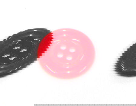 Boton Acrilico 25x3mm - 4 Agujeros de 2mm - Red - - Crystaldreams Abalorios