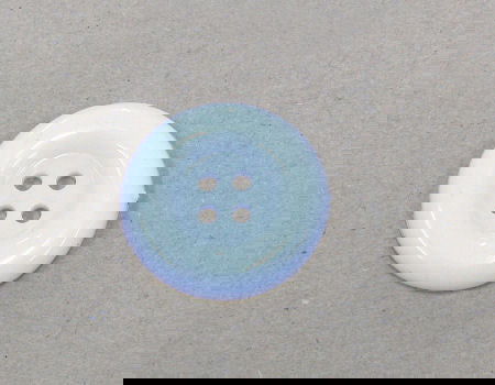 Boton Acrilico 25x3mm - 4 Agujeros de 2mm - White - - Crystaldreams Abalorios