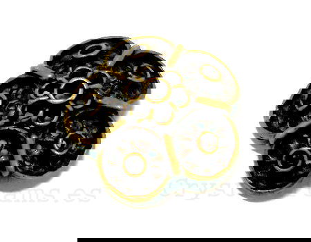 Boton a coser Flor Bronze - piedras PP15 y PP19 - 20mm - - Crystaldreams Abalorios