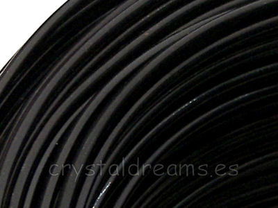 CABLE DE ALUMINIO - 1,5mm - BLACK x 1m - - Crystaldreams Abalorios