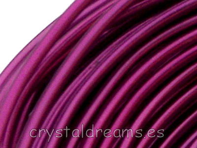 CABLE DE ALUMINIO - 1,5mm - DARK FUCHSIA x1m - - Crystaldreams Abalorios