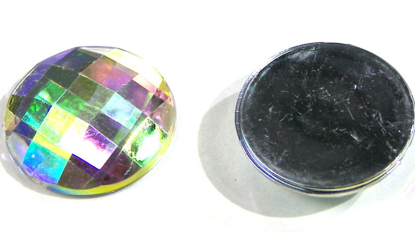 Cabuchon acrilico 18mm Crystal AB - - Crystaldreams Abalorios