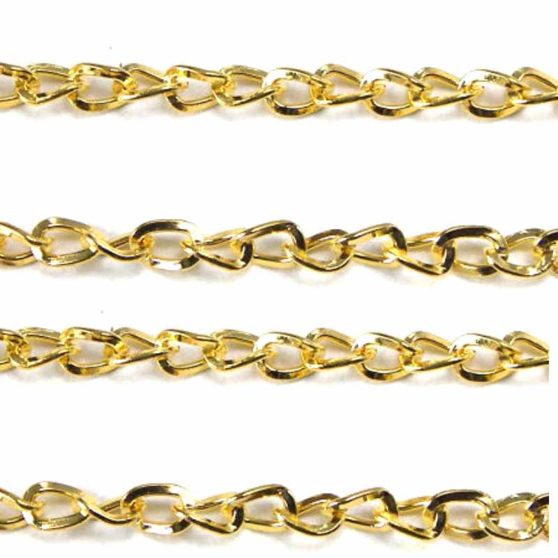 Cadena Malla Gold 5x4mm - Espesor 1mm - Precio x 1 metro - - Crystaldreams Abalorios