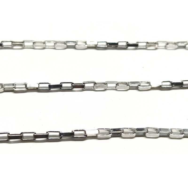 Cadena acero inoxidable 304 sin soldar Platinum 4x2mm - - Crystaldreams Abalorios