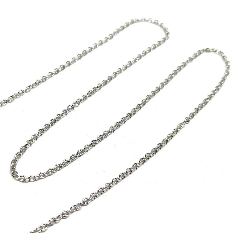 Cadena acero inoxidable 316 soldada Platinum 2x1,5x0,4mm - - Crystaldreams Abalorios