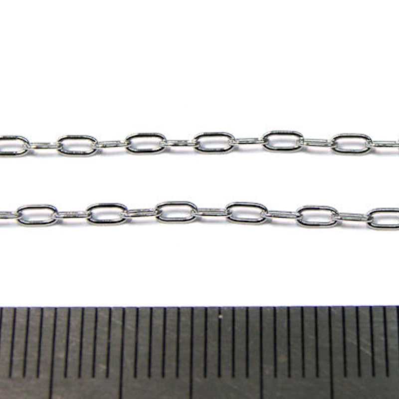 Cadena de Acero Inoxidable 3x1,6x0,4mm - Precio por metro - - Crystaldreams Abalorios