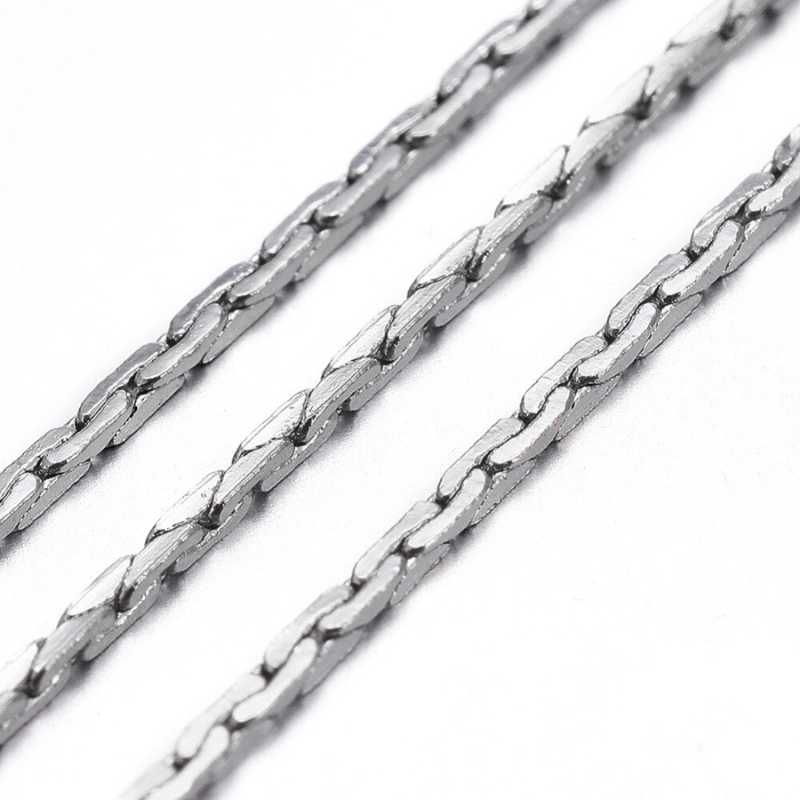 Cadena serpentina 0,9 x 0,6 mm. x1m - Platinum color - - Crystaldreams Abalorios