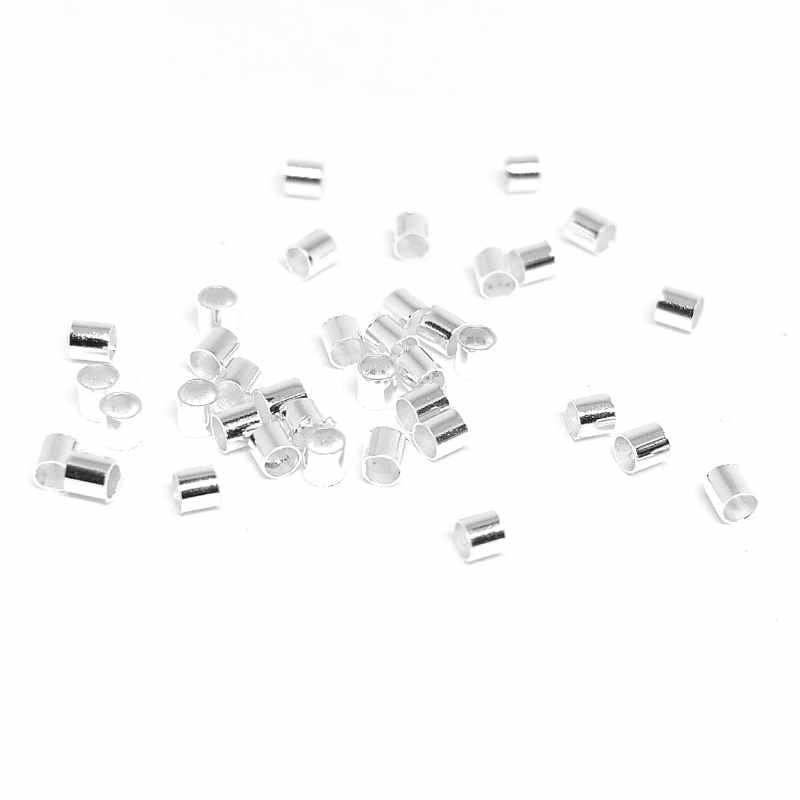 Chafa - Plateadas - cilindricas 2mm - 1 gramo ( 70 unidades) - - Crystaldreams Abalorios