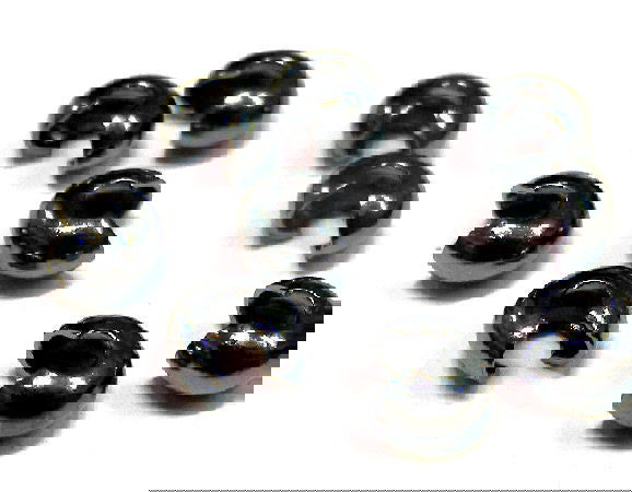 Chafa Abierta  - Black- Bola lisa 4mm - 10 UNIDADES -  - Crystaldreams Abalorios