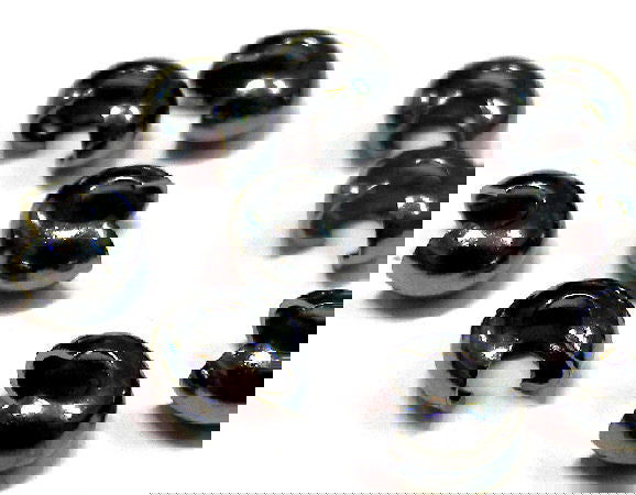 Chafa Abierta - Black- Bola lisa 5mm - 10 UNIDADES - - Crystaldreams Abalorios