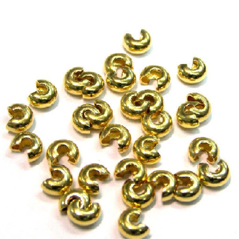 Chafa Abierta - Golden - Bola lisa 4mm - 10 UNIDADES - - Crystaldreams Abalorios