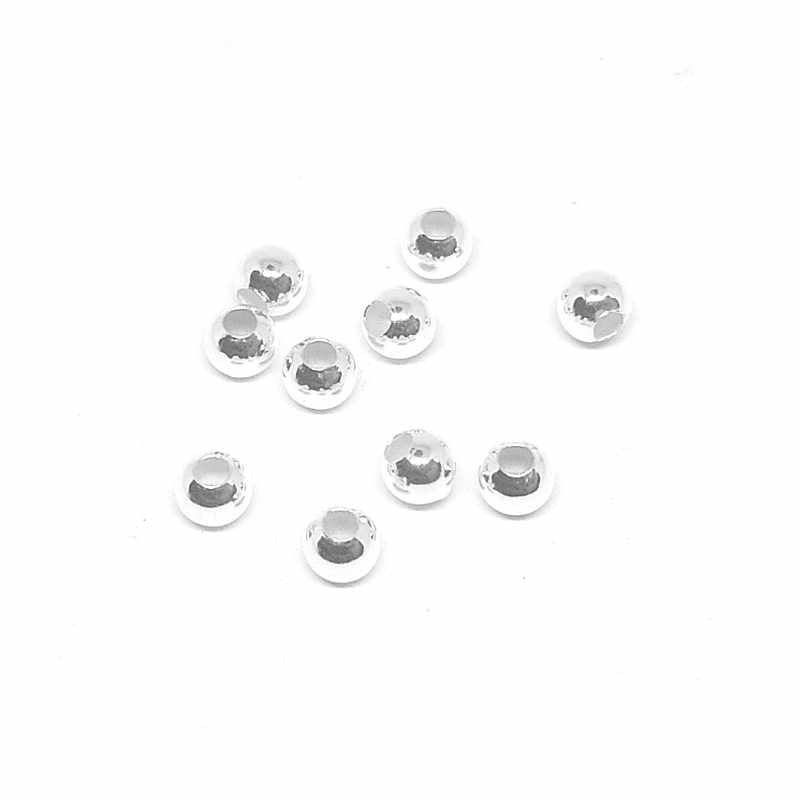 Chafa en plata de ley 925 lisa 3mm 10 unidades - - Crystaldreams Abalorios
