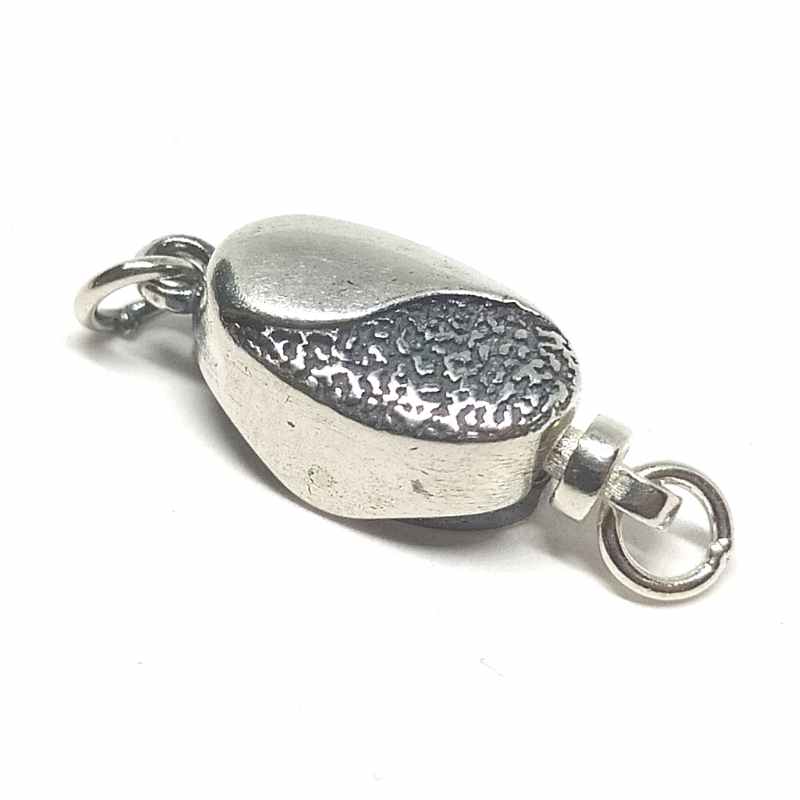 Cierre Enganche redondo Plata de ley 925 17,5x7x7,5mm Aguje: 2mm - - Crystaldreams Abalorios