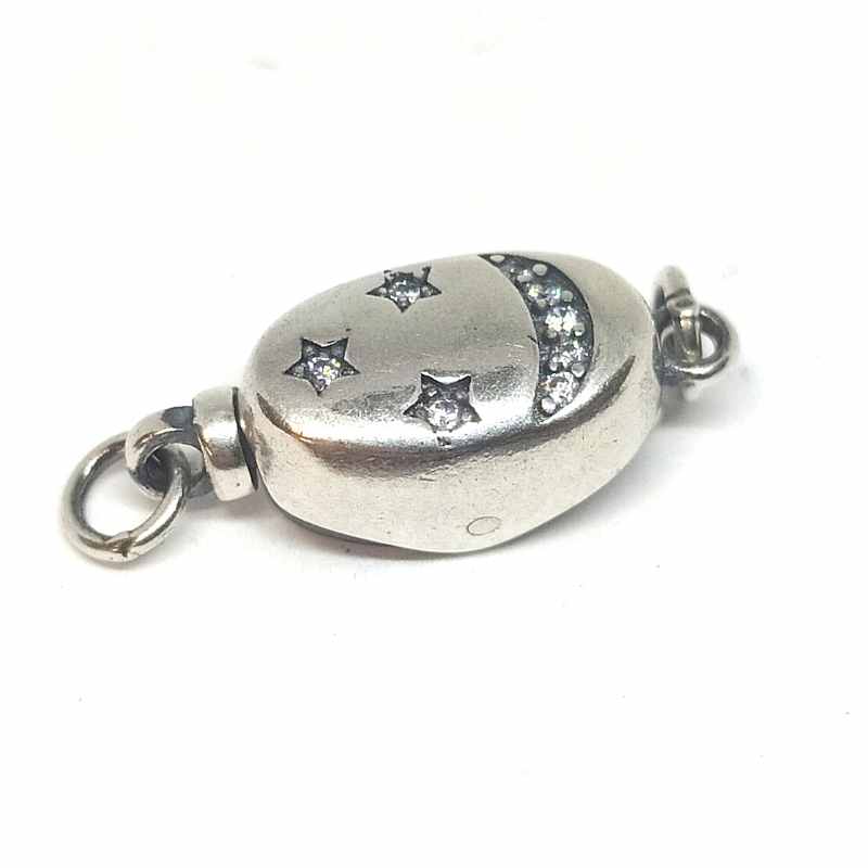 Cierre Enganche redondo Plata de ley 925 7,5x17x4,5m Aguje: 2mm - - Crystaldreams Abalorios