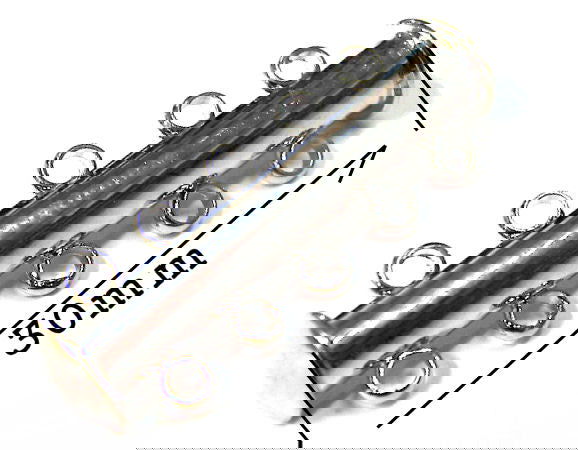 Cierre Magnetico - 10 anillas 30x7mm - Platinum - - Crystaldreams Abalorios