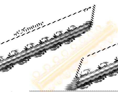 Cierre Magnetico - 16 anillas - 45x5mm - Copper - - Crystaldreams Abalorios