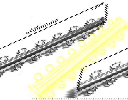 Cierre Magnetico - 16 anillas - 45x5mm - Golden - - Crystaldreams Abalorios