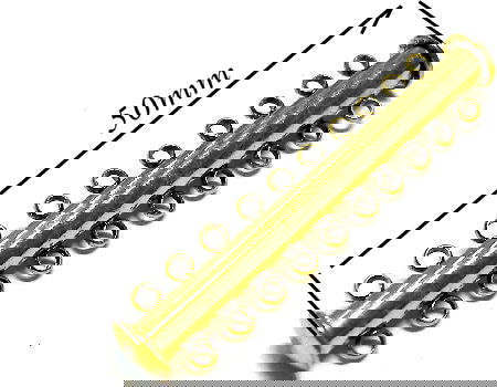 Cierre Magnetico - 20 anillas - 50x5mm - Golden - - Crystaldreams Abalorios