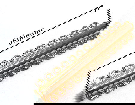 Cierre Magnetico - 24 anillas - 66x5mm - Rose Gold - - Crystaldreams Abalorios