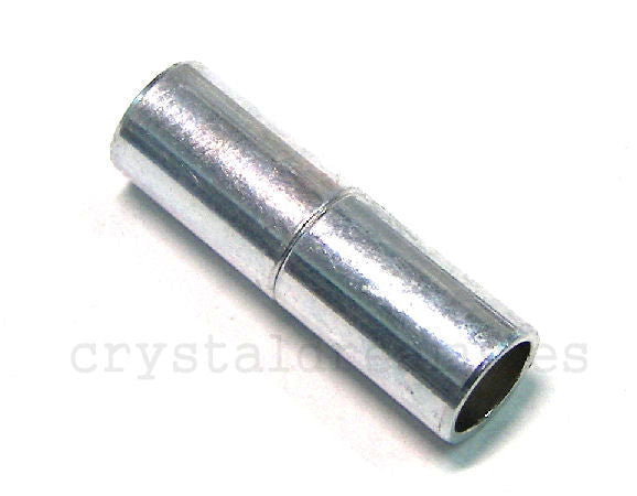 Cierre Magnetico - 24x7mm - Agujero: 5mm - Acero baño plata - - Crystaldreams Abalorios