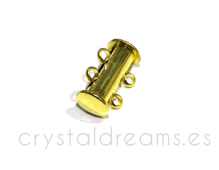 Cierre Magnetico - 4 anillas - 15x5mm - Golden - - Crystaldreams Abalorios