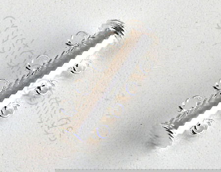 Cierre Magnetico - 8 anillas - 25x10mm - Plateado - - Crystaldreams Abalorios