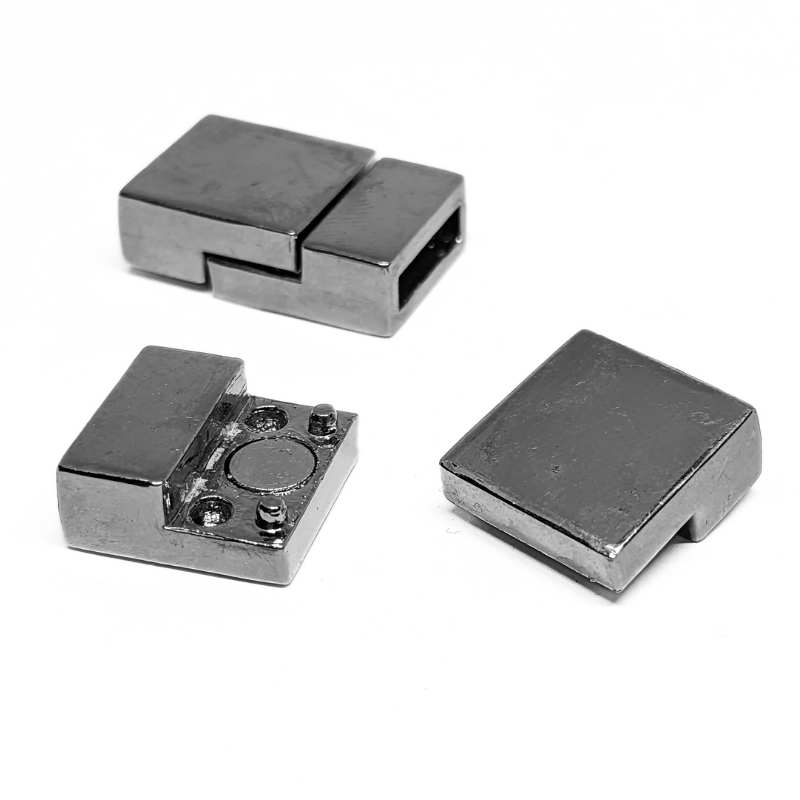Cierre Magnetico - Platinum 21x14x6mm Agujero: 10x2,5mm - - Crystaldreams Abalorios