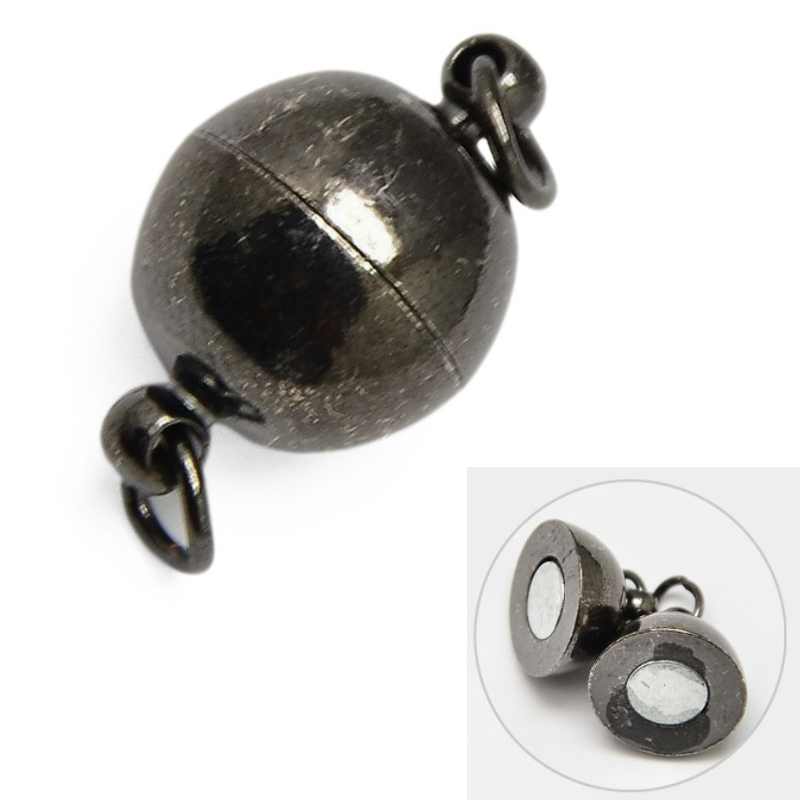 Cierre Magnetico 8mm con anillas - Color Black - - Crystaldreams Abalorios