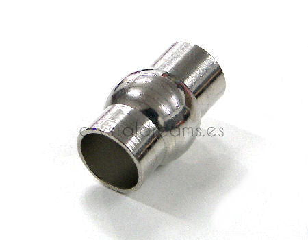 Cierre Magnetico Bola - 18mm - Agujero: 8mm - Platinum - - Crystaldreams Abalorios