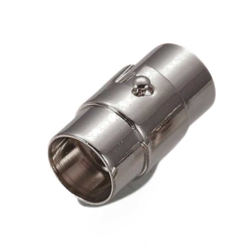 Cierre Magnetico con Seguro - 18mm - Agujero: 8mm - Platinum - - Crystaldreams Abalorios