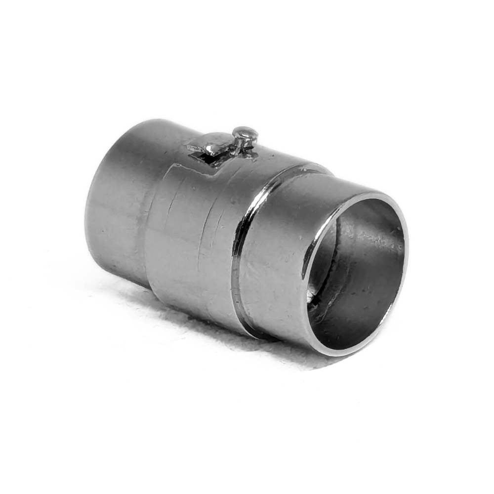 Cierre Magnetico con Seguro - 19x12mm - Agujero: 10mm - Platinum - - Crystaldreams Abalorios