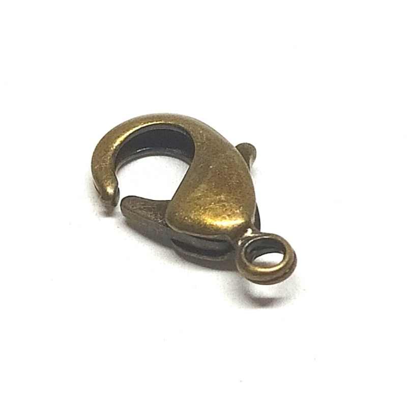 Cierre Mosqueton 12x7x3mm Agujero: 1mm Bronze - - Crystaldreams Abalorios