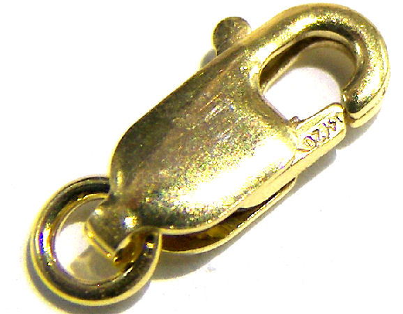 Cierre Mosqueton Gold Filled 14K - 12x4mm Anilla:3mm - - Crystaldreams Abalorios