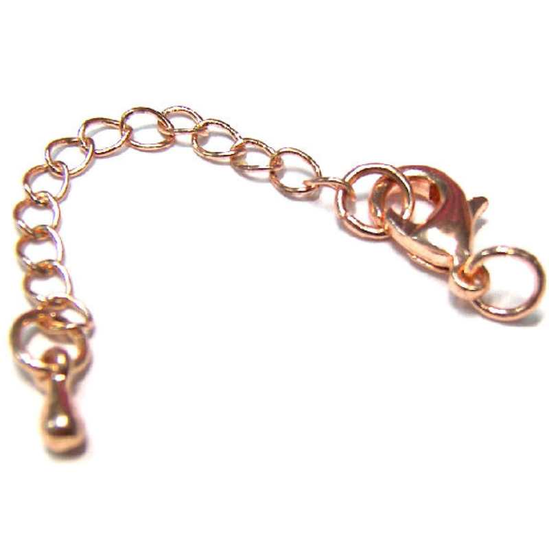 Cierre Mosqueton cadena 42mm Chapado Oro Rosa real - - Crystaldreams Abalorios