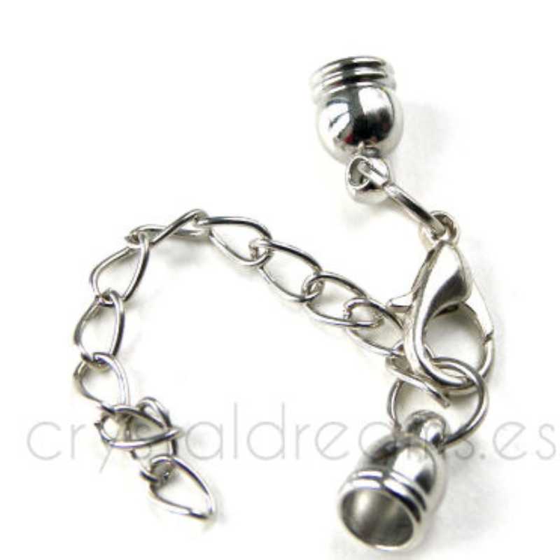 Cierre Mosqueton cadena 50mm - 35mm Agujero: 4,2mm Platinum - - Crystaldreams Abalorios