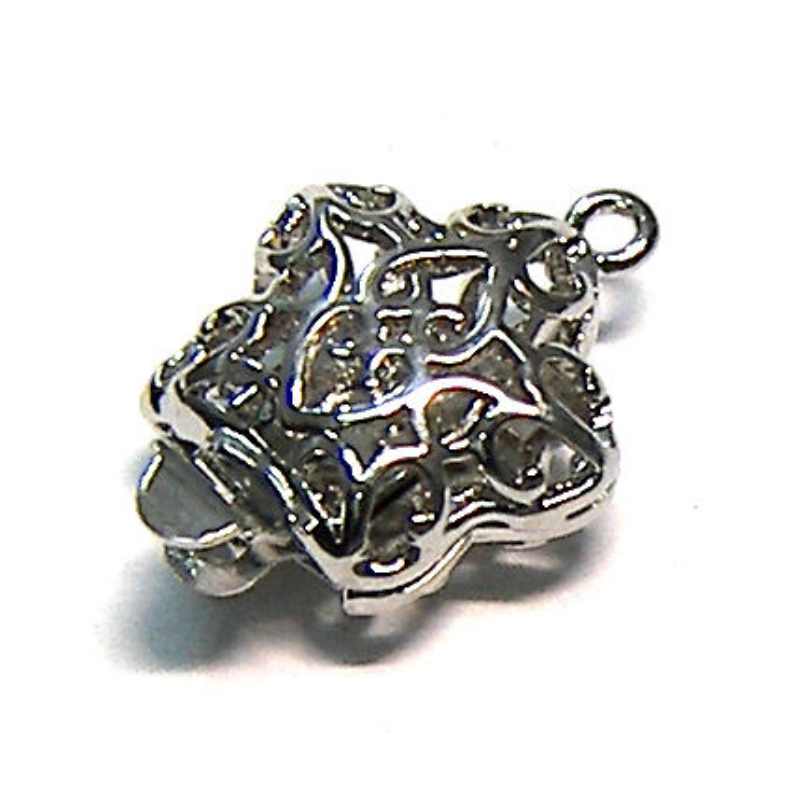 Cierre a Enganche STAR - 18x12mm - Platinum - - Crystaldreams Abalorios