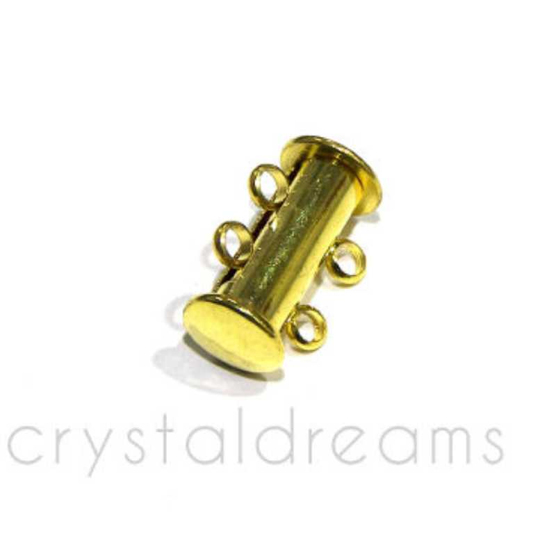 Cierre a Enganche a presión 4 anillas 15x6mm - Gold - - Crystaldreams Abalorios