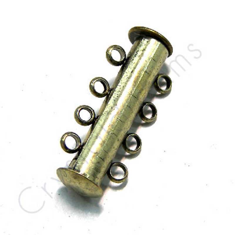 Cierre a Enganche a presión 8 anillas - 25x5mm - Antique Bronze - - Crystaldreams Abalorios