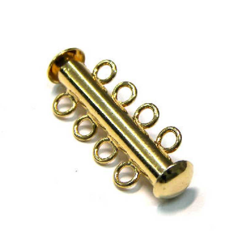 Cierre a Enganche a presión 8 anillas - 25x5mm - Dorado - - Crystaldreams Abalorios