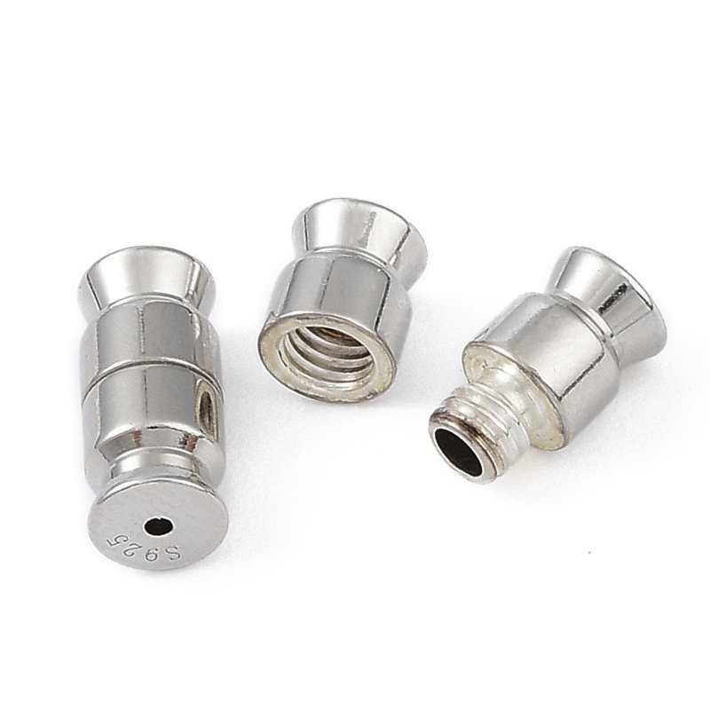 Cierre de rosca en plata de ley 925 11mm - cubierta color Rodio - - Crystaldreams Abalorios