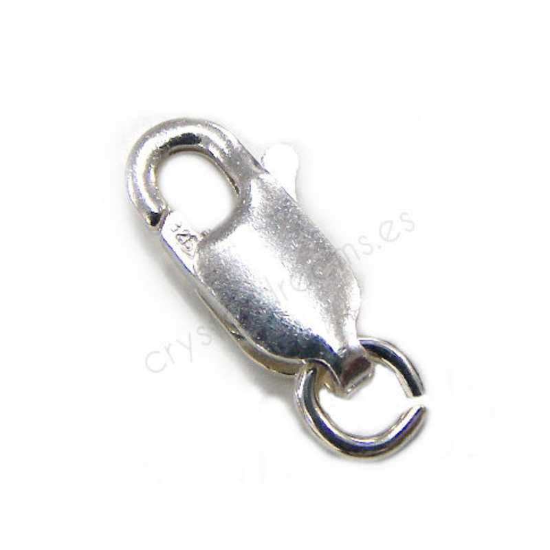 Cierre mosqueton 10mm Plata de Ley - - Crystaldreams Abalorios