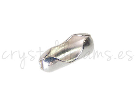 Cierre para cadena de bolitas de 1,4mm - Plateado - - Crystaldreams Abalorios