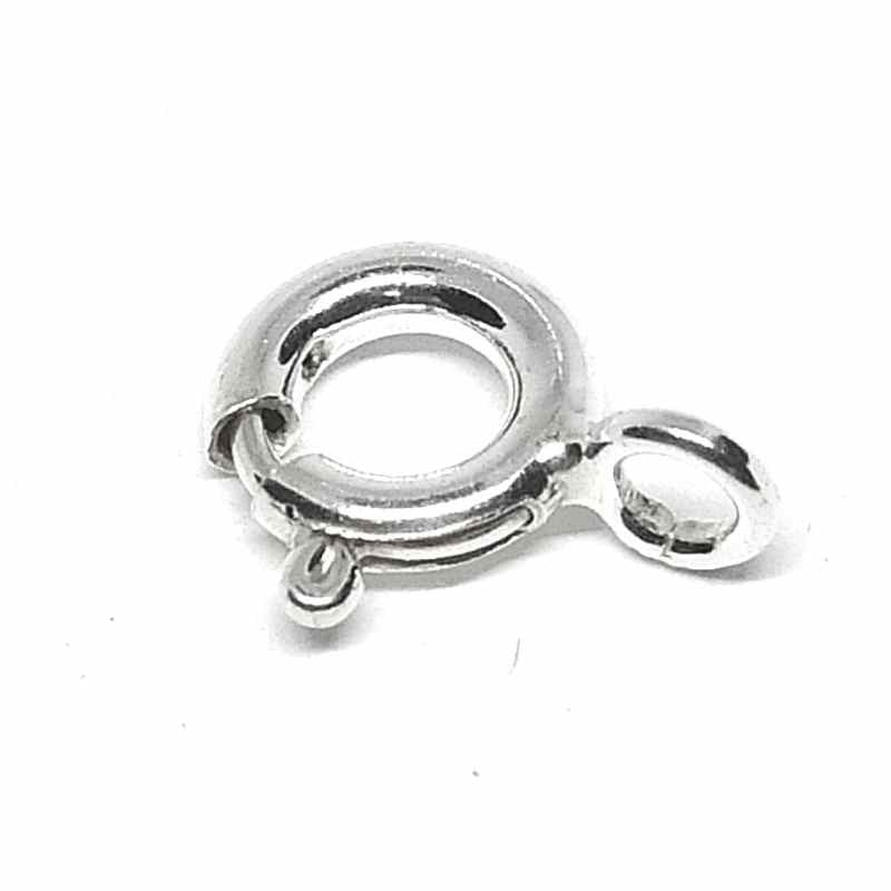Cierre reasa de plata de ley 925 - 9x7mm Agujero: 1,5mm - - Crystaldreams Abalorios