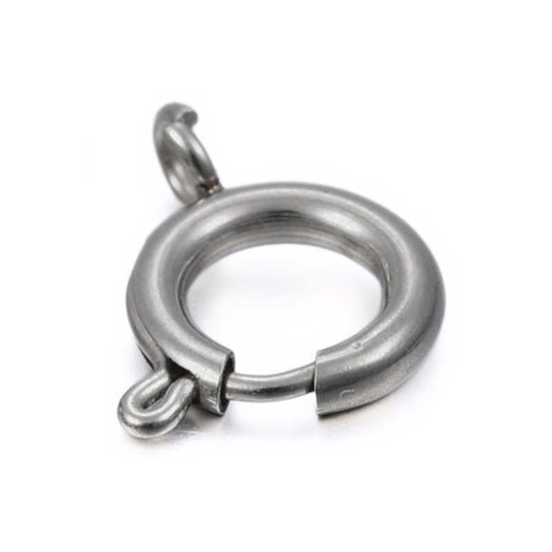 Cierres Reasa Acero Inox. 304: 14x10x2mm, Color Acero - - Crystaldreams Abalorios