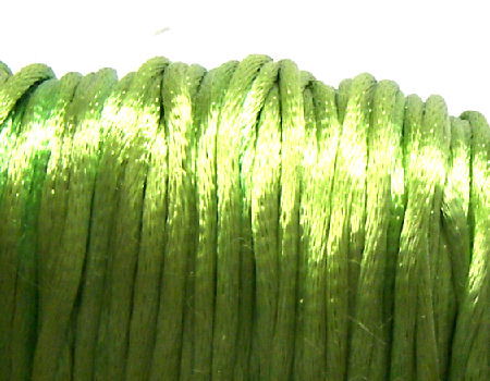 Cola de ratón de Algodón/Rayon 2mm - Apple Green - - Crystaldreams Abalorios