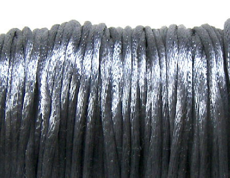 Cola de ratón de Algodón/Rayon 2mm - Dark Grey - - Crystaldreams Abalorios